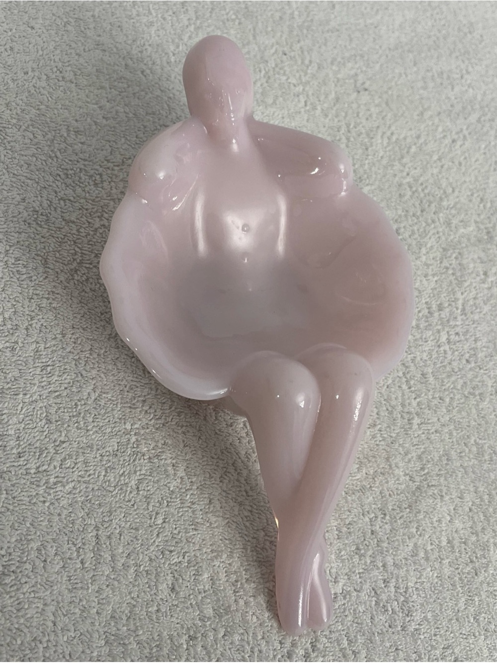 Mosser Glass Pink Crown Tuscan Bathing Beauty Nude Lady Soap Dish Bowl USA - Picture 6 of 12